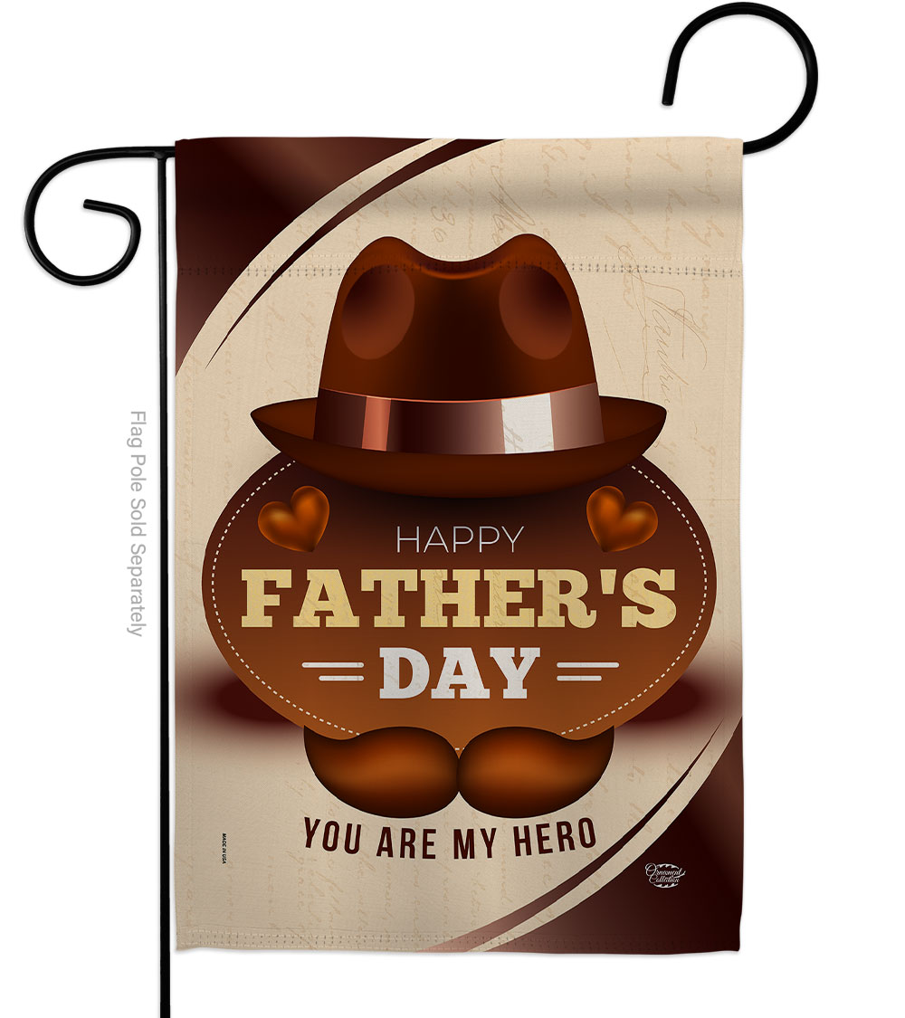 G192365-BO You Are My Hero Family Father Day 13 x 18.5 in. Double-Sided Decorative Vertical Garden Flags for House Decoration Banner Yard Gift