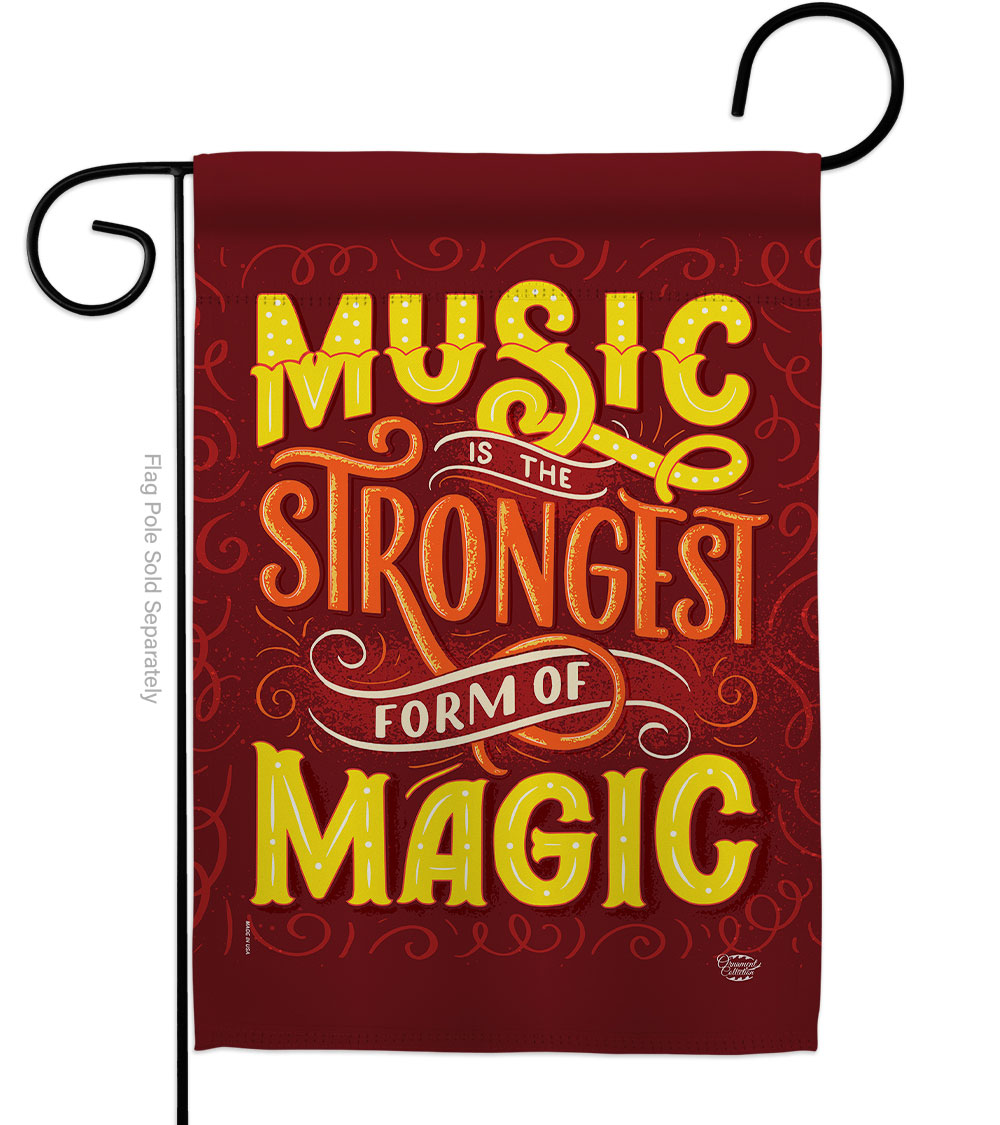 G192195-BO 13 x 18.5 in. Music Strong Interests Double-Sided Decorative Vertical Garden Flags - House Decoration Banner Yard Gift