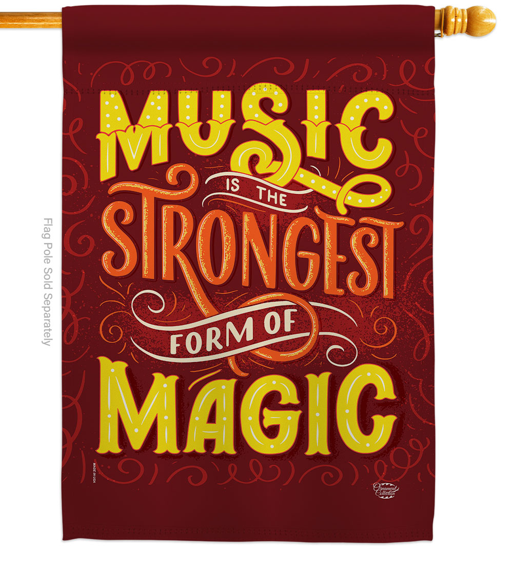 28 x 40 in. Music Strong Interests Double-Sided Decorative Vertical House Flags - Decoration Banner Garden Yard Gift