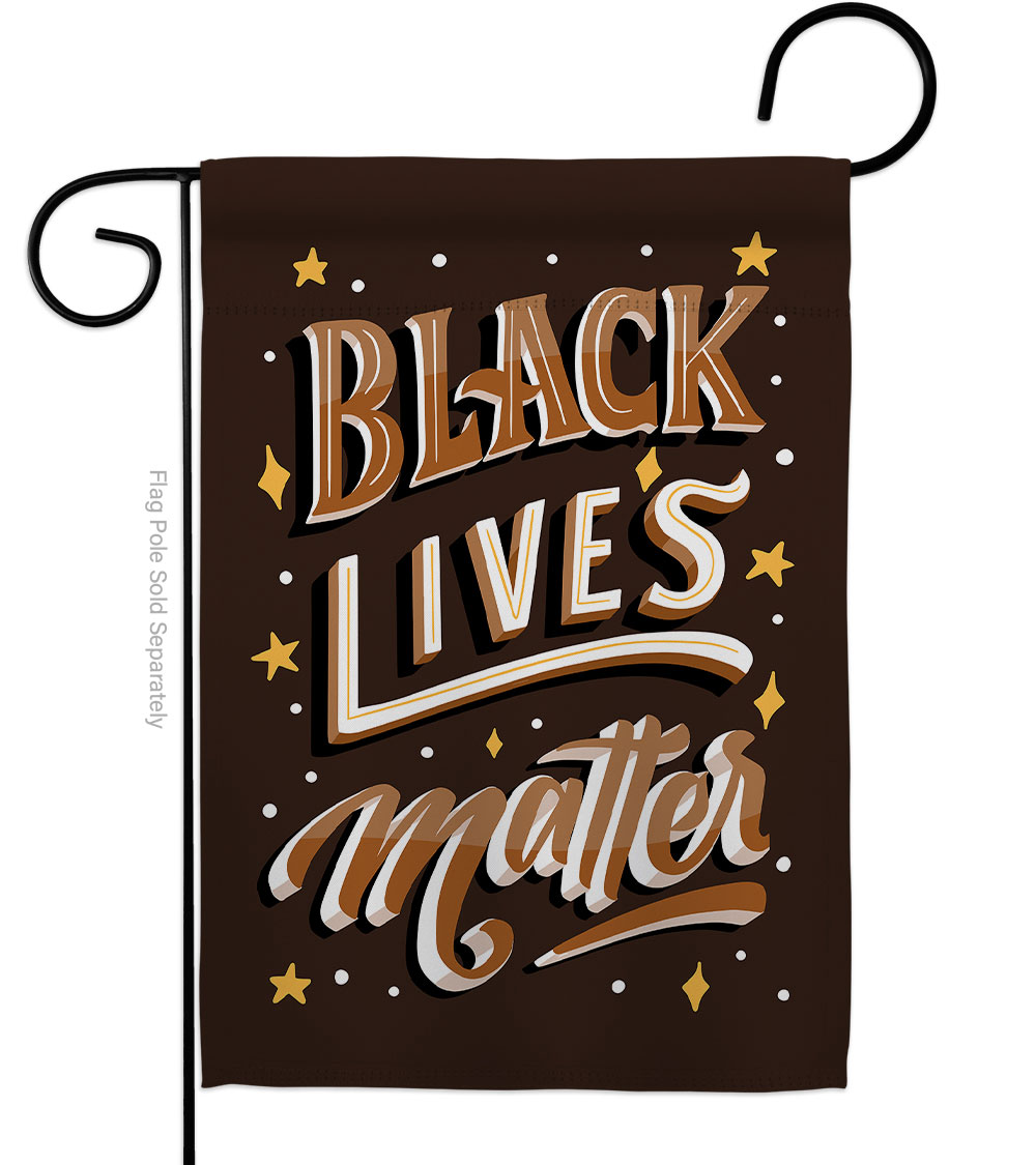 13 x 18.5 in. BLM Unity Black History Lives Matter Double-Sided Decorative Vertical Garden Flags - House Decoration Banner Yard Gift
