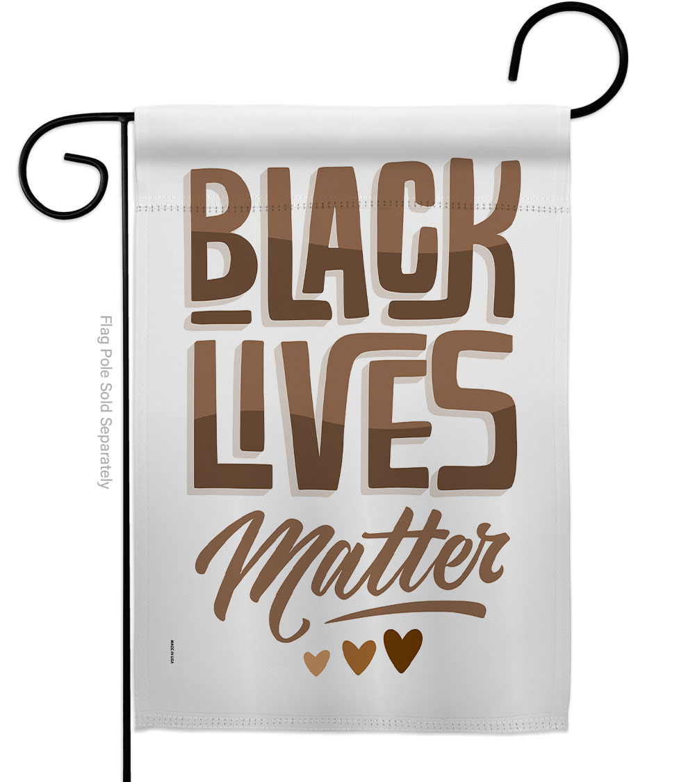 13 x 18.5 in. Love BLM Black History Lives Matter Double-Sided Decorative Vertical Garden Flags - House Decoration Banner Yard Gift