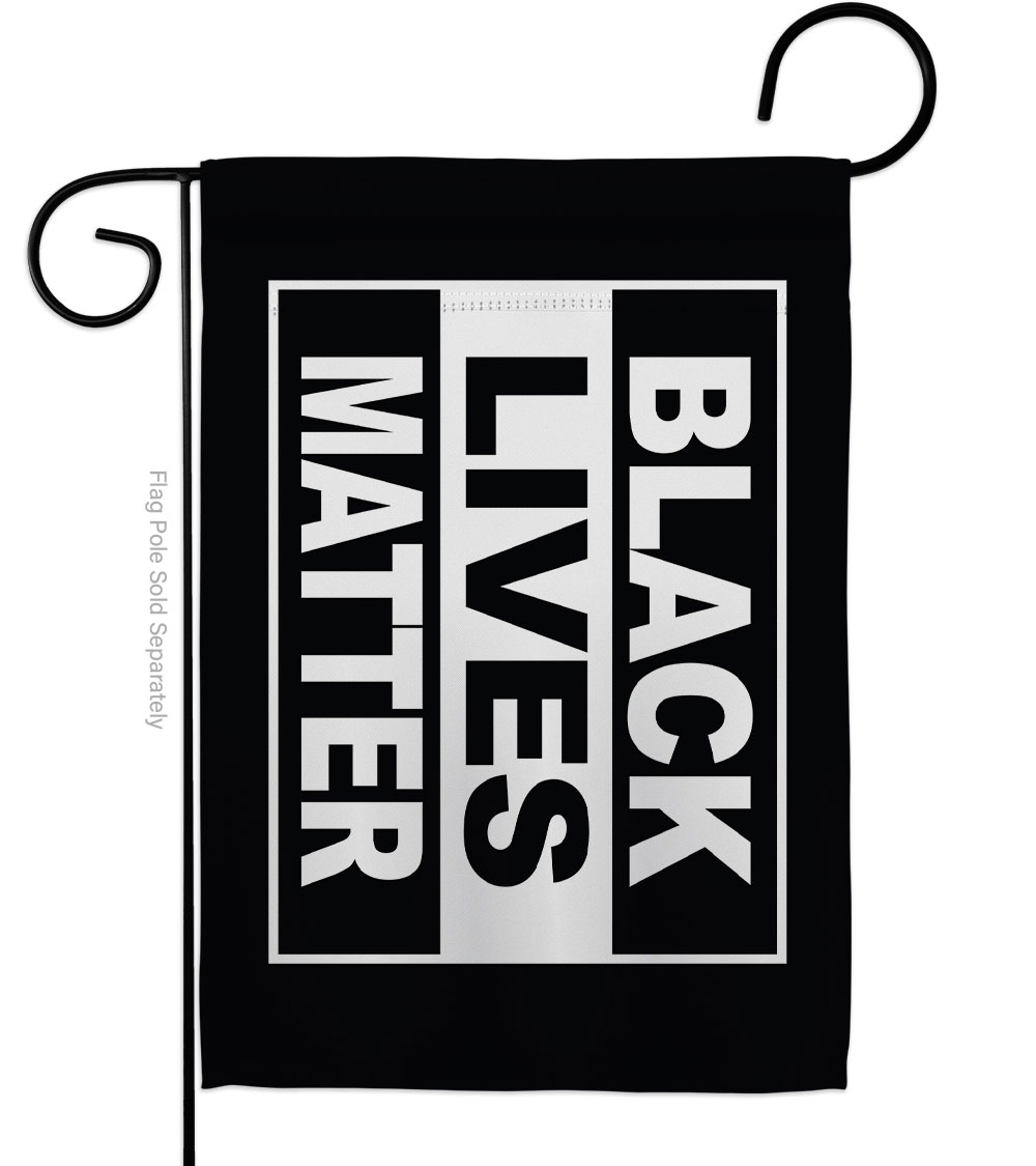 13 x 18.5 in. Black Lives Matter History Double-Sided Decorative Horizontal Garden Flags - House Decoration Banner Yard Gift