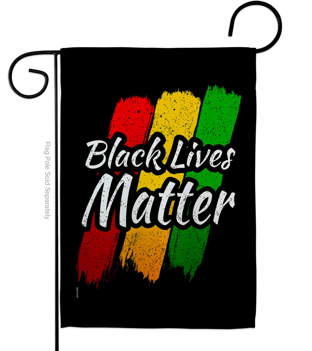 13 x 18.5 in. Black Lives Awareness History Matter Double-Sided Decorative Vertical Garden Flags - House Decoration Banner Yard Gift