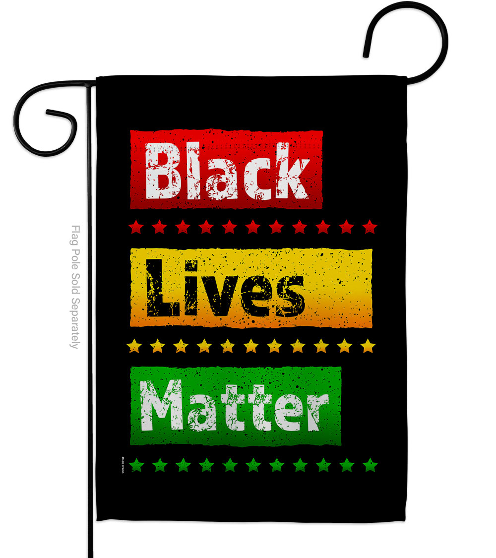 13 x 18.5 in. Black Lives Matter History Double-Sided Decorative Vertical Garden Flags - House Decoration Banner Yard Gift