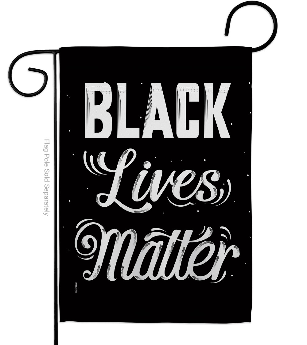 13 x 18.5 in. Justice BLM Black History Lives Matter Double-Sided Decorative Vertical Garden Flags - House Decoration Banner Yard Gift