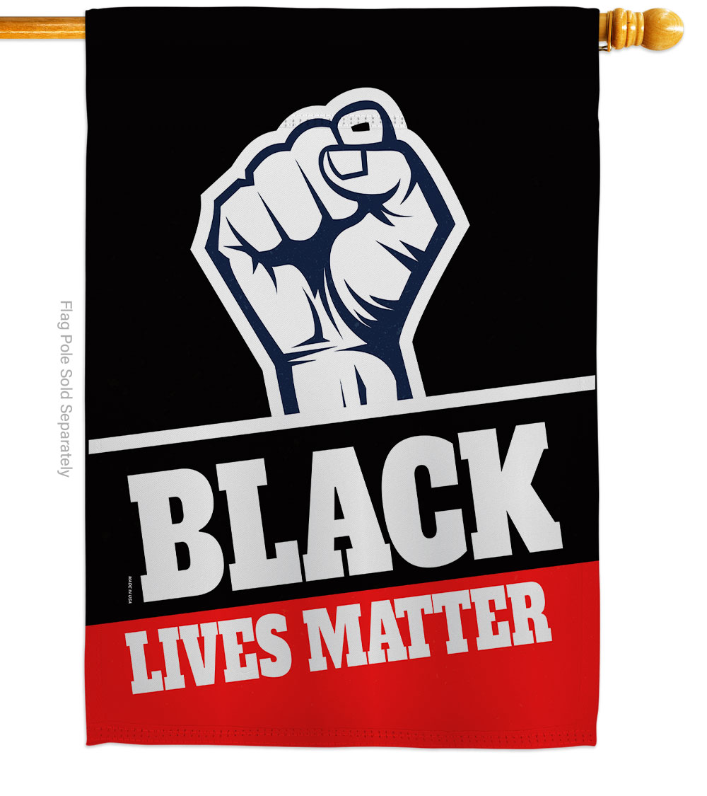 28 x 40 in. Black Lives Matter History Double-Sided Decorative Vertical House Flags - Decoration Banner Garden Yard Gift