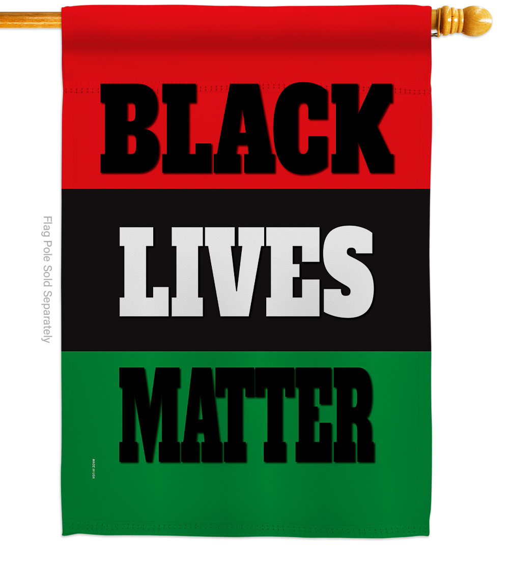 28 x 40 in. Black Lives Awareness History Matter Double-Sided Decorative Vertical House Flags - Decoration Banner Garden Yard Gift