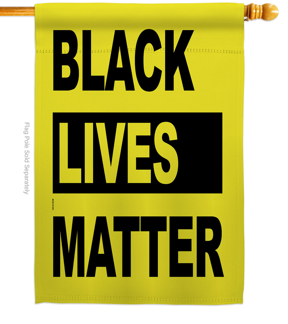 28 x 40 in. Black Lives Movement History Matter Double-Sided Decorative Vertical House Flags - Decoration Banner Garden Yard Gift