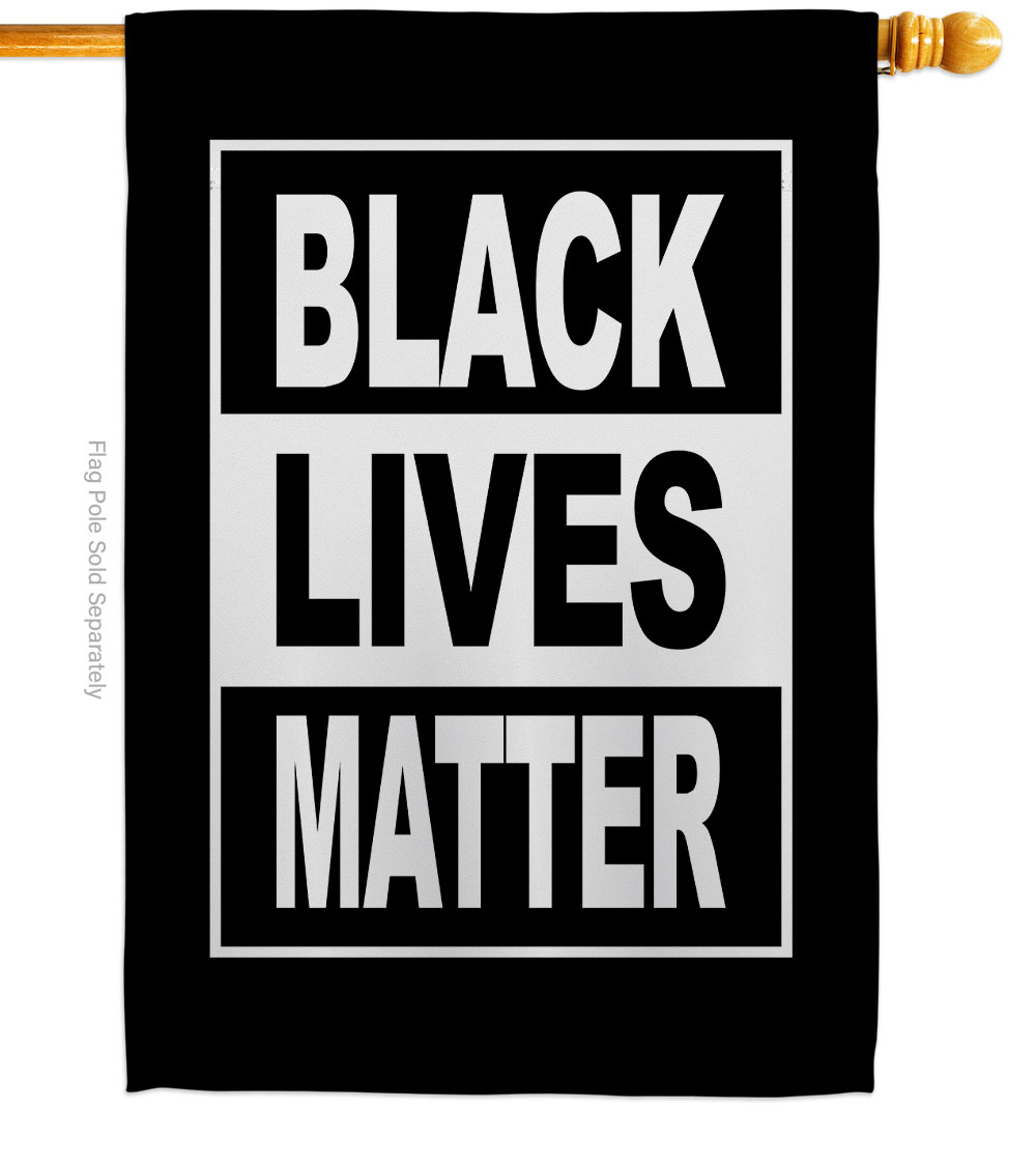 28 x 40 in. Cant Breathe BLM Black History Lives Matter Double-Sided Decorative Vertical House Flags - Decoration Banner Garden Yard Gift