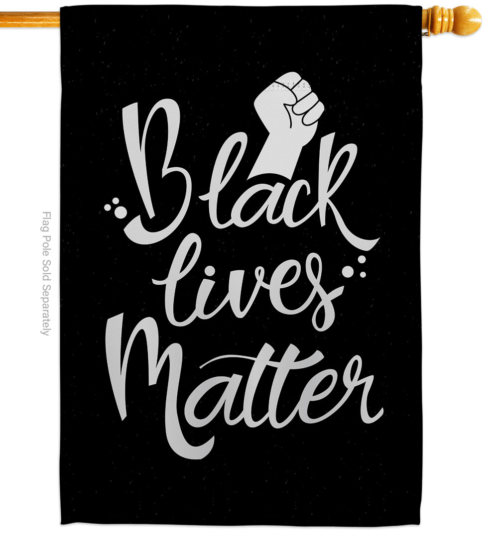28 x 40 in. BLM Solidarity Black History Lives Matter Double-Sided Decorative Vertical House Flags - Decoration Banner Garden Yard Gift