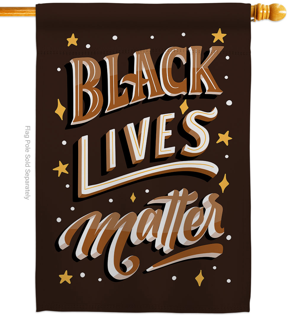 28 x 40 in. BLM Unity Black History Lives Matter Double-Sided Decorative Vertical House Flags - Decoration Banner Garden Yard Gift