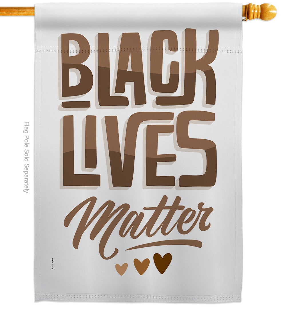 28 x 40 in. Love BLM Black History Lives Matter Double-Sided Decorative Vertical House Flags - Decoration Banner Garden Yard Gift