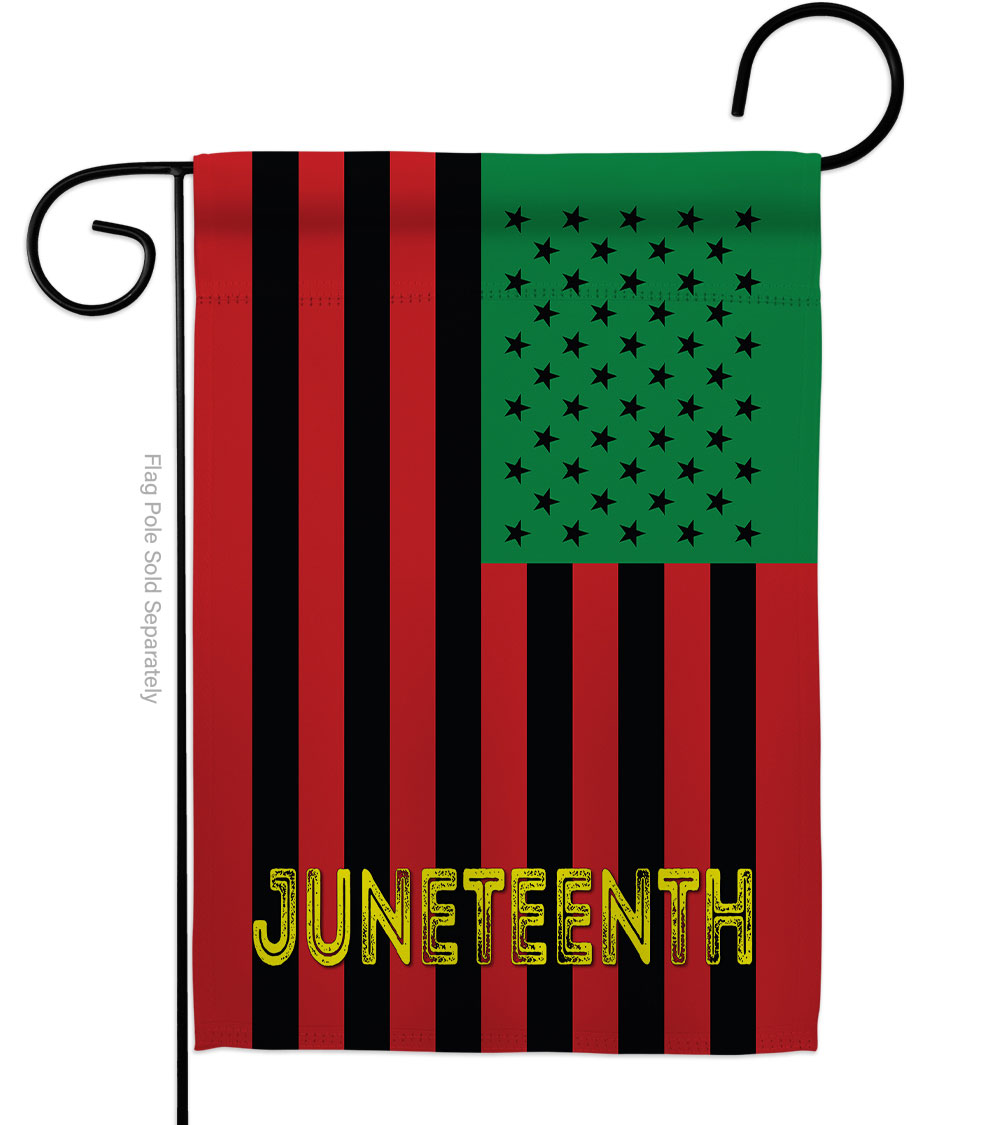 G142727-BO 13 x 18.5 in. Juneteenth American Black History Double-Sided Decorative Vertical Garden Flags - House Decoration Banner Yard Gift