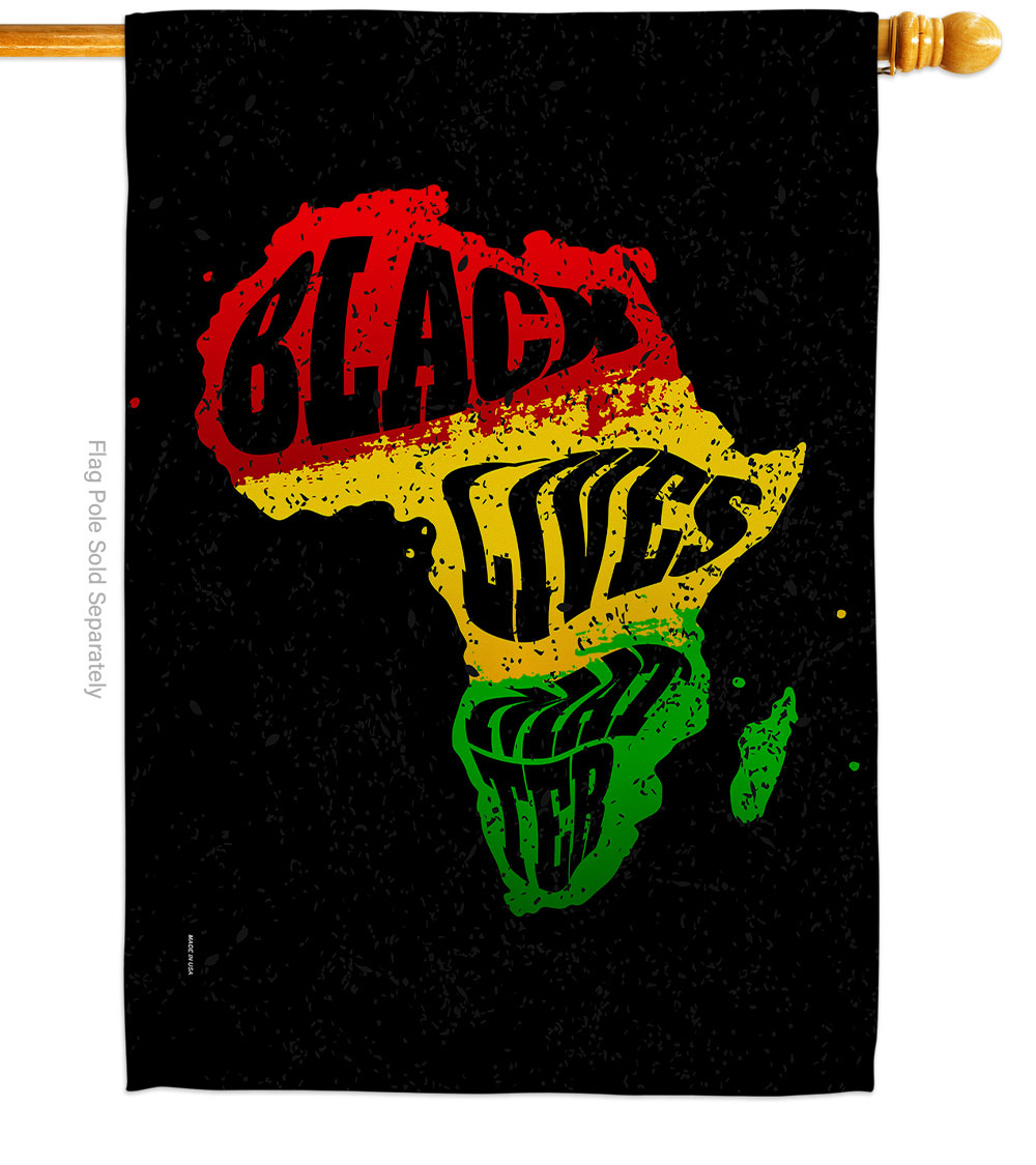 28 x 40 in. Cant Breathe BLM Black History Lives Matter Double-Sided Decorative Vertical House Flags - Decoration Banner Garden Yard Gift