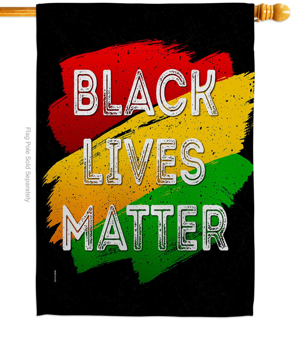 28 x 40 in. Black Lives Freedom History Matter Double-Sided Decorative Vertical House Flags - Decoration Banner Garden Yard Gift