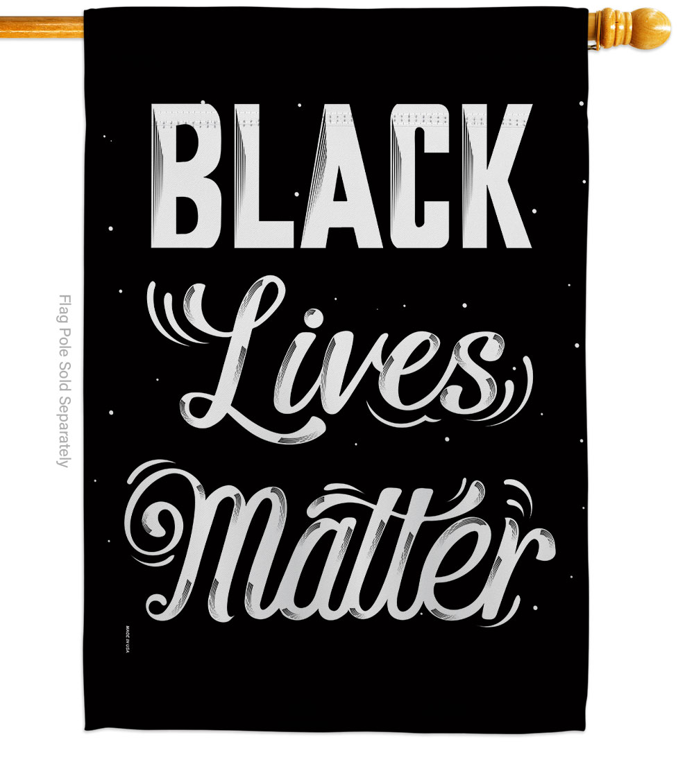 28 x 40 in. Justice BLM Black History Lives Matter Double-Sided Decorative Vertical House Flags - Decoration Banner Garden Yard Gift