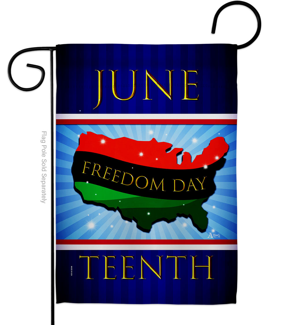 G142996-BO 13 x 18.5 in. Freedom Day Black History Juneteenth Double-Sided Decorative Vertical Garden Flags - House Decoration Banner Yard Gift