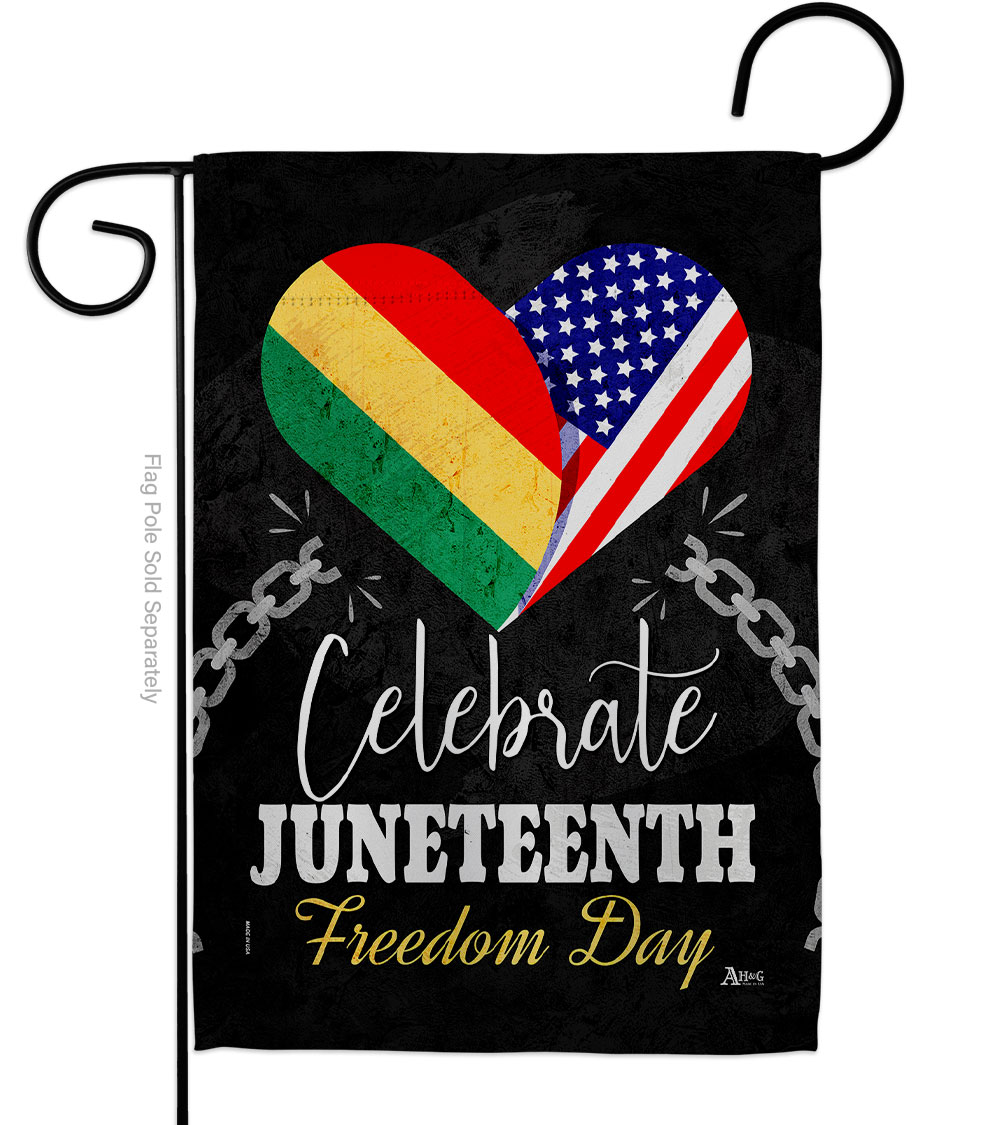 13 x 18.5 in. Jubilee Day Black History Juneteenth Double-Sided Decorative Vertical Garden Flags - House Decoration Banner Yard Gift