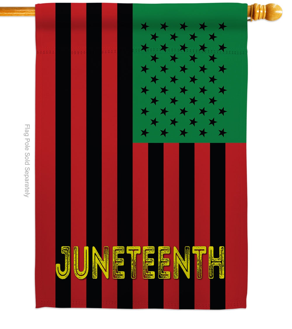 28 x 40 in. Juneteenth American Black History Double-Sided Decorative Vertical House Flags - Decoration Banner Garden Yard Gift