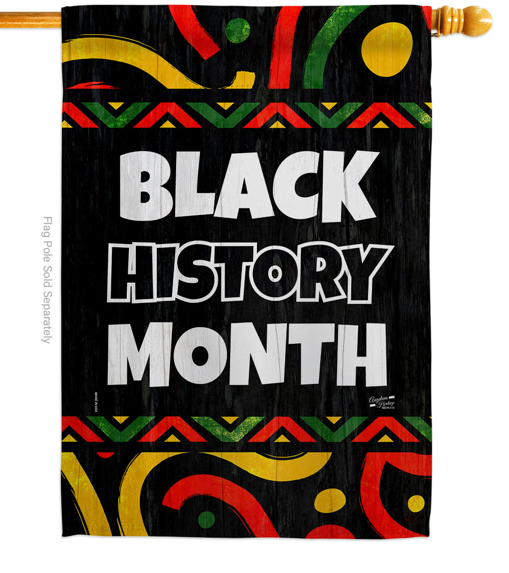 28 x 40 in. Hornoring Black History Lives Matter Double-Sided Decorative Vertical House Flags - Decoration Banner Garden Yard Gift