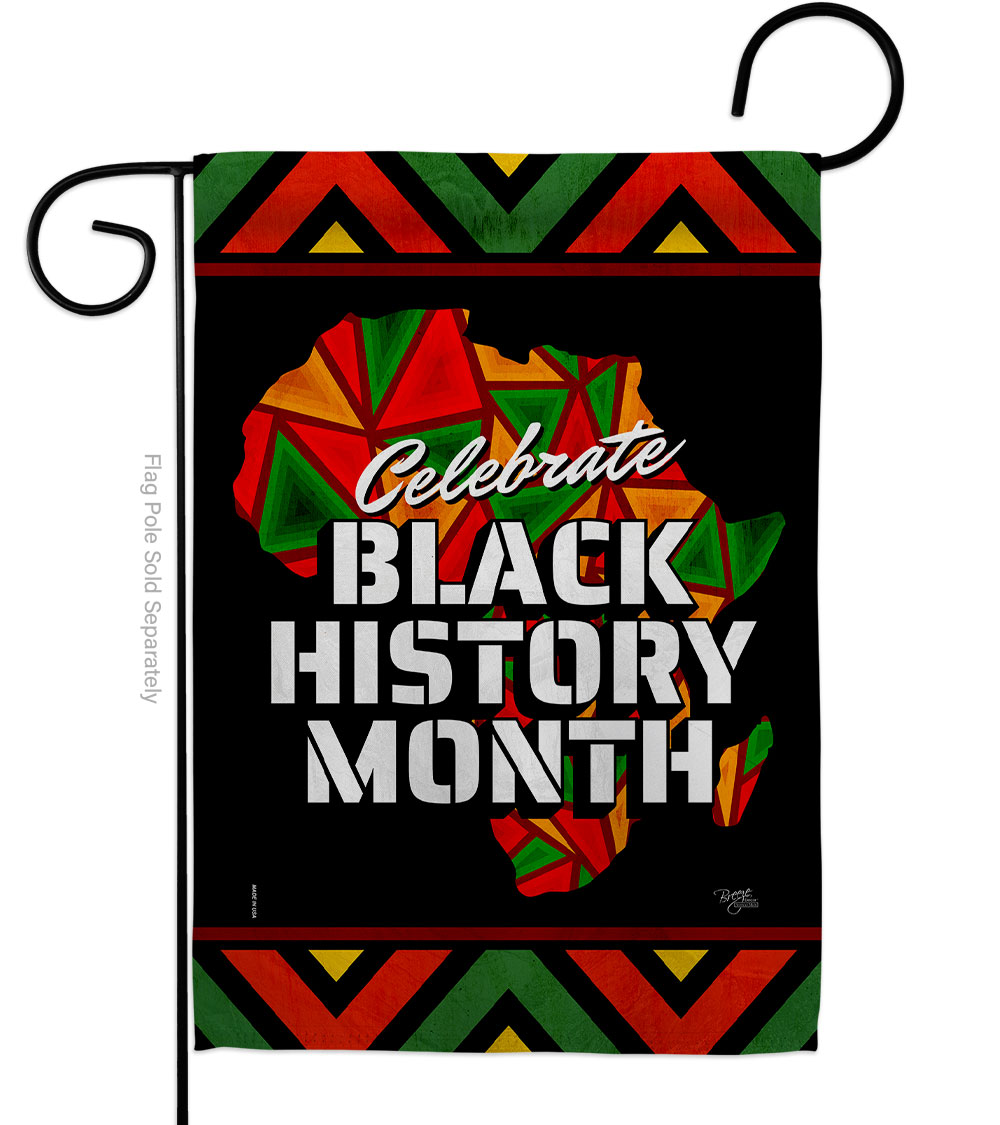 13 x 18.5 in. Let Celebrate BHM Black History Lives Matter Double-Sided Decorative Vertical Garden Flags - House Decoration Banner Yard Gift