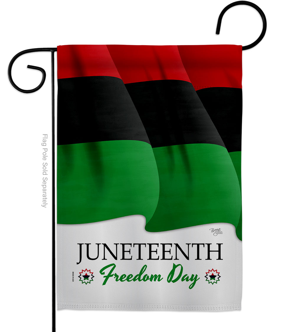 13 x 18.5 in. Juneteenth Freedom Day Black History Double-Sided Decorative Vertical Garden Flags - House Decoration Banner Yard Gift