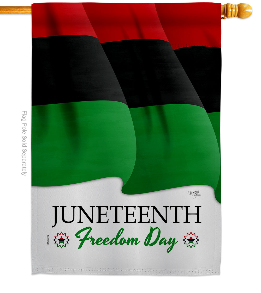 28 x 40 in. Juneteenth Freedom Day Black History Double-Sided Decorative Vertical House Flags - Decoration Banner Garden Yard Gift