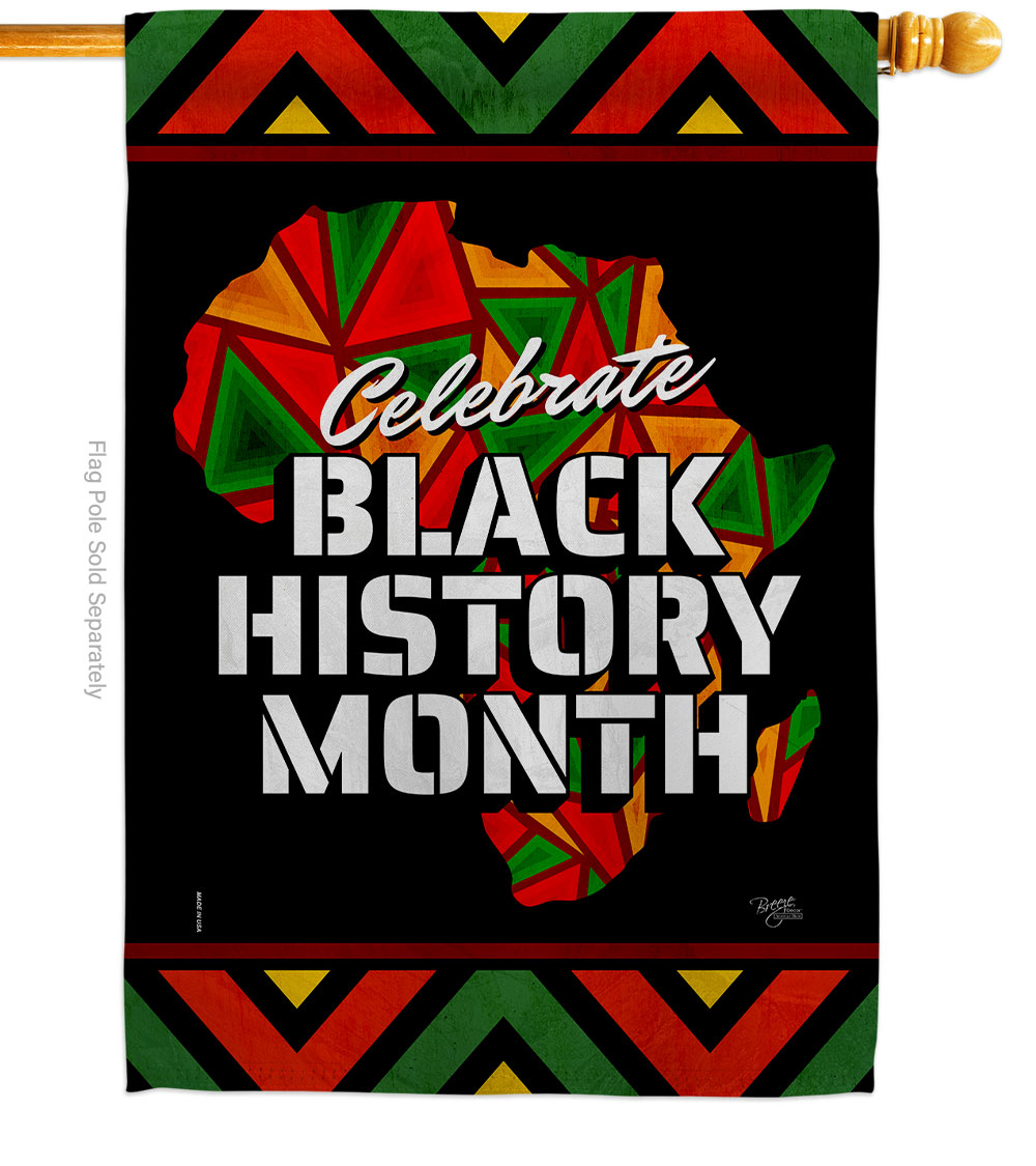 28 x 40 in. Let Celebrate BHM Black History Lives Matter Double-Sided Decorative Vertical House Flags - Decoration Banner Garden Yard Gift