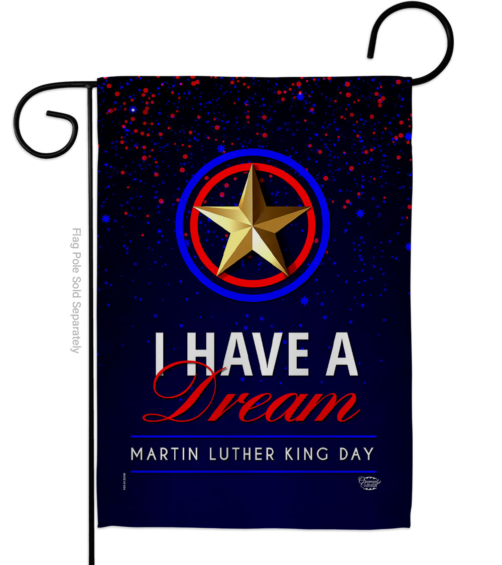 13 x 18.5 in. Have a Dream Black History Martin Luther King Double-Sided Decorative Vertical Garden Flags - House Decoration Banner Yard Gift