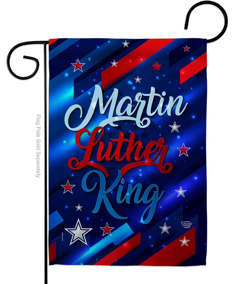 13 x 18.5 in. Martin Luther King Black History Double-Sided Decorative Vertical Garden Flags - House Decoration Banner Yard Gift