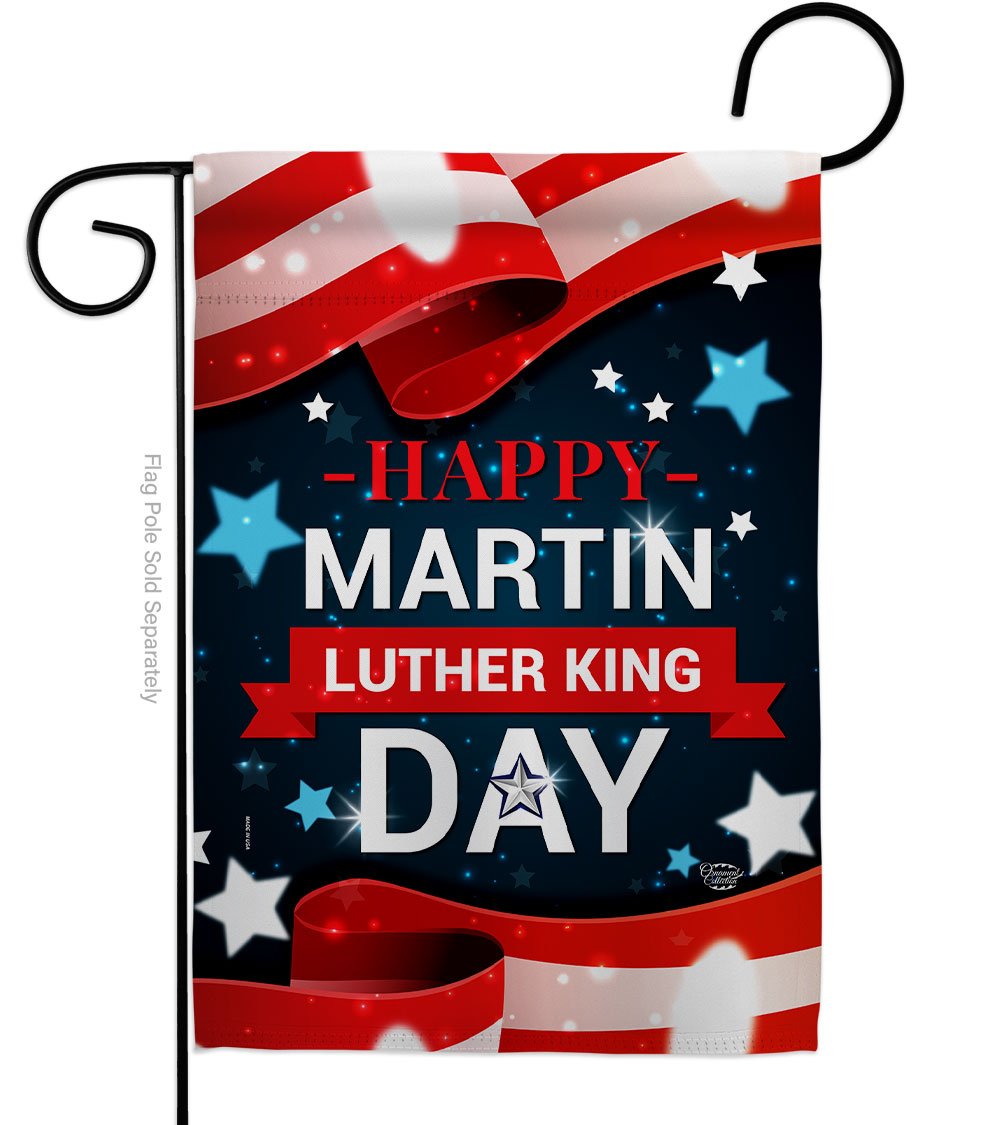 13 x 18.5 in. Happy Martin Luther King Day Black History Double-Sided Decorative Vertical Garden Flags - House Decoration Banner Yard Gift
