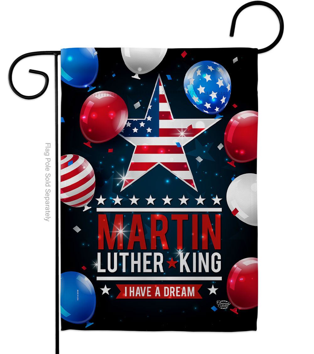 13 x 18.5 in. I Have A Dream Black History Martin Luther King Double-Sided Decorative Vertical Garden Flags - House Decoration Banner Yard Gift