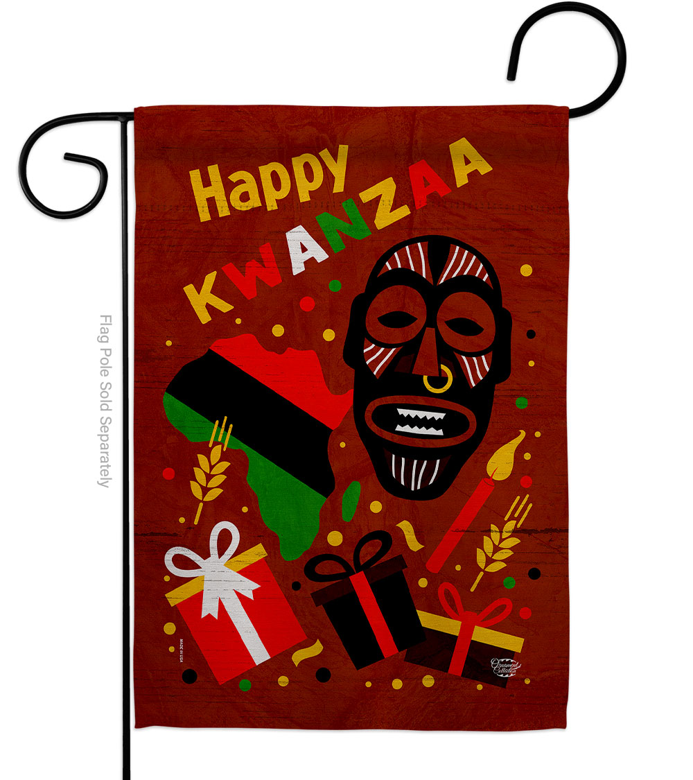 13 x 18.5 in. Light Kinara Candles Black History Kwanzaa Double-Sided Decorative Vertical Garden Flags - House Decoration Banner Yard Gift