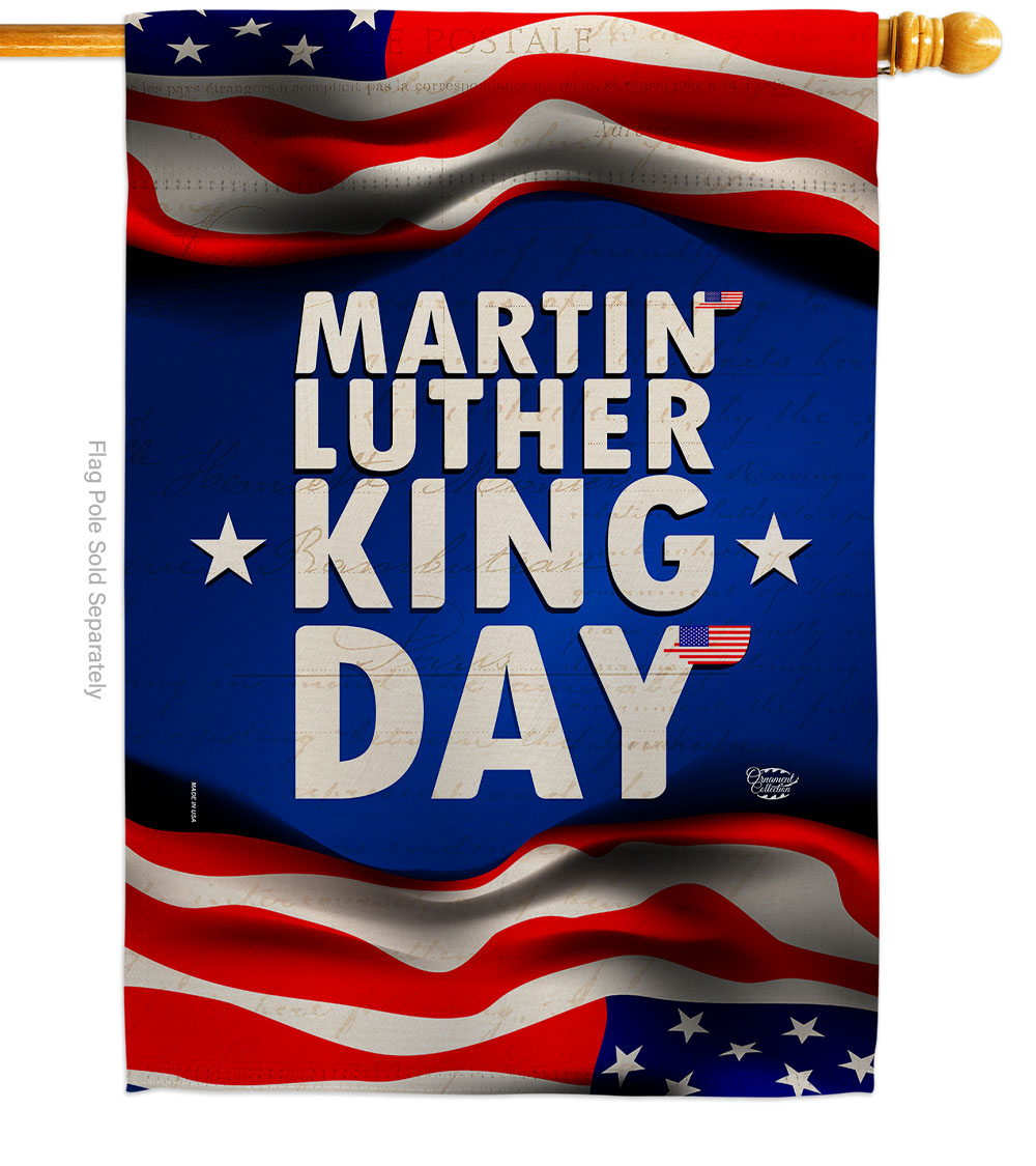 28 x 40 in. MLK Day Black History Martin Luther King Double-Sided Decorative Vertical House Flags - Decoration Banner Garden Yard Gift