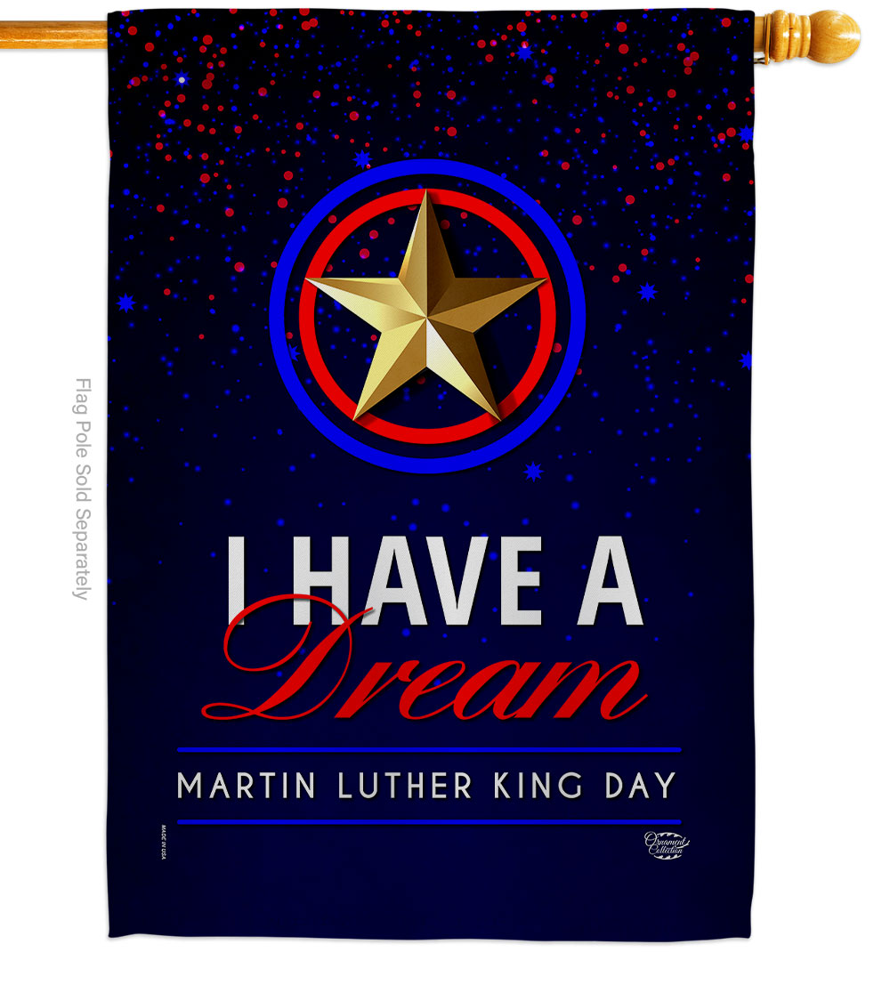 28 x 40 in. Have a Dream Black History Martin Luther King Double-Sided Decorative Vertical House Flags - Decoration Banner Garden Yard Gift