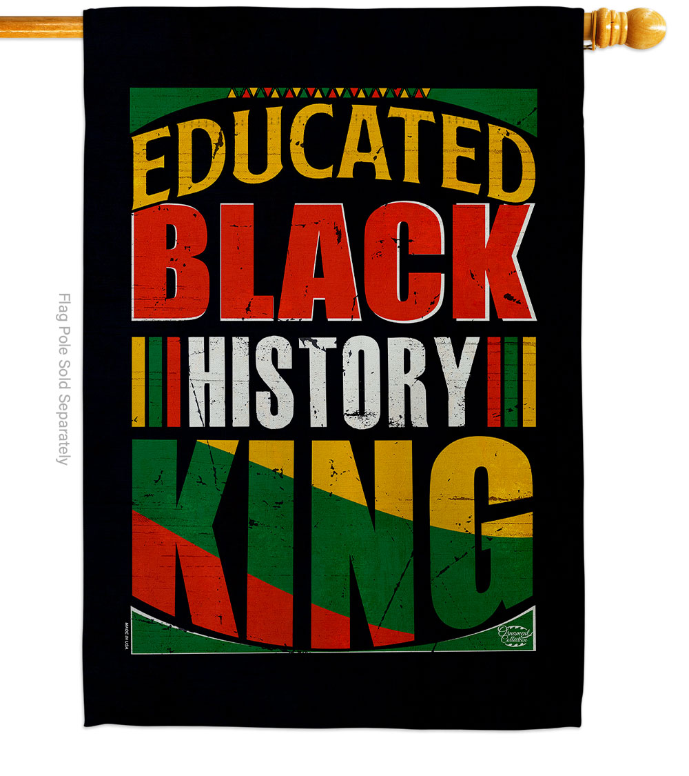 28 x 40 in. Educated Black History Lives Matter Double-Sided Decorative Vertical House Flags - Decoration Banner Garden Yard Gift
