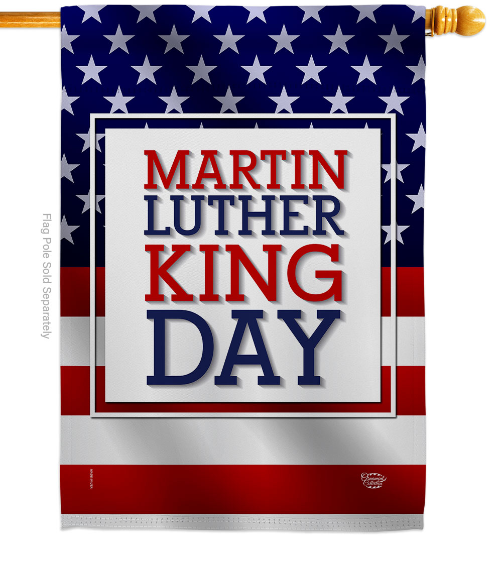 28 x 40 in. MLK Day Black History Martin Luther King Double-Sided Decorative Vertical House Flags - Decoration Banner Garden Yard Gift