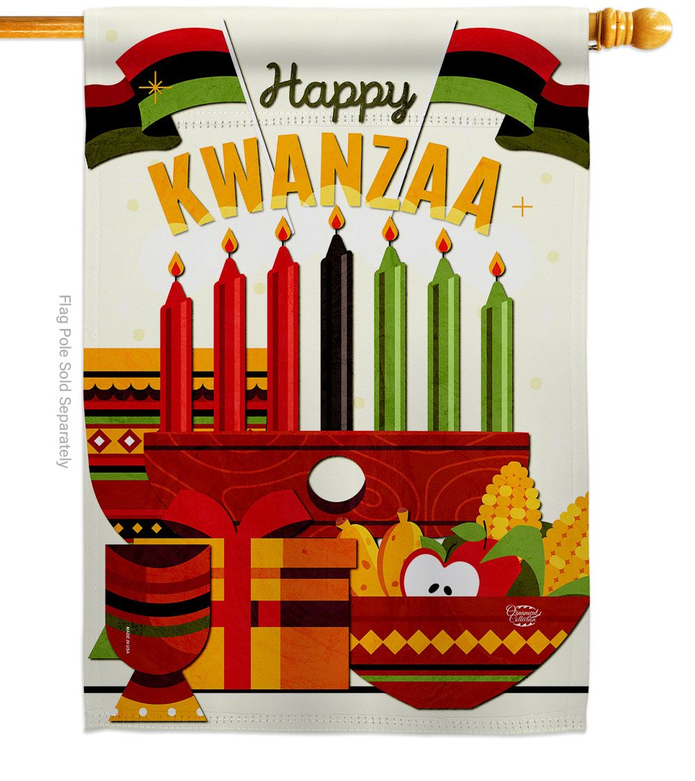 H192719-BO 28 x 40 in. Gather Kwanzaa Black History Double-Sided Decorative Vertical House Flags - Decoration Banner Garden Yard Gift
