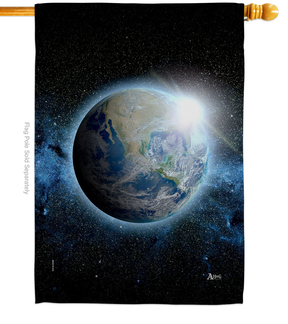 28 x 40 in. Earth Sweet Life Double-Sided Decorative Vertical House Flags - Decoration Banner Garden Yard Gift
