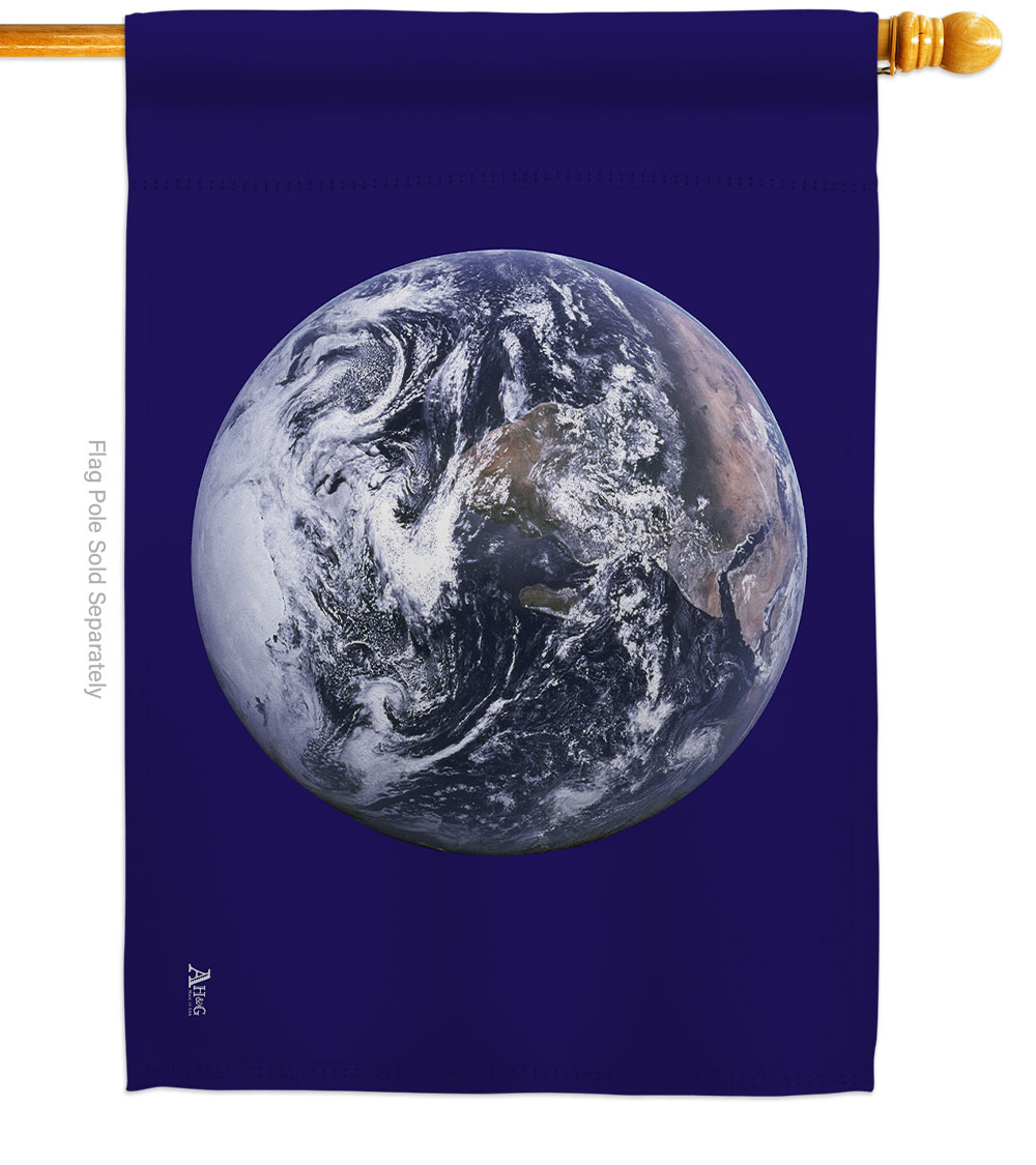 28 x 40 in. Earth Sweet Life Double-Sided Decorative Horizontal House Flags - Decoration Banner Garden Yard Gift