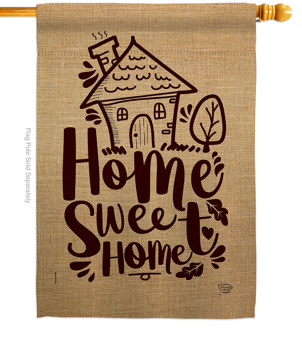 28 x 40 in. Home Sweet Life Double-Sided Decorative Vertical House Flags - Decoration Banner Garden Yard Gift