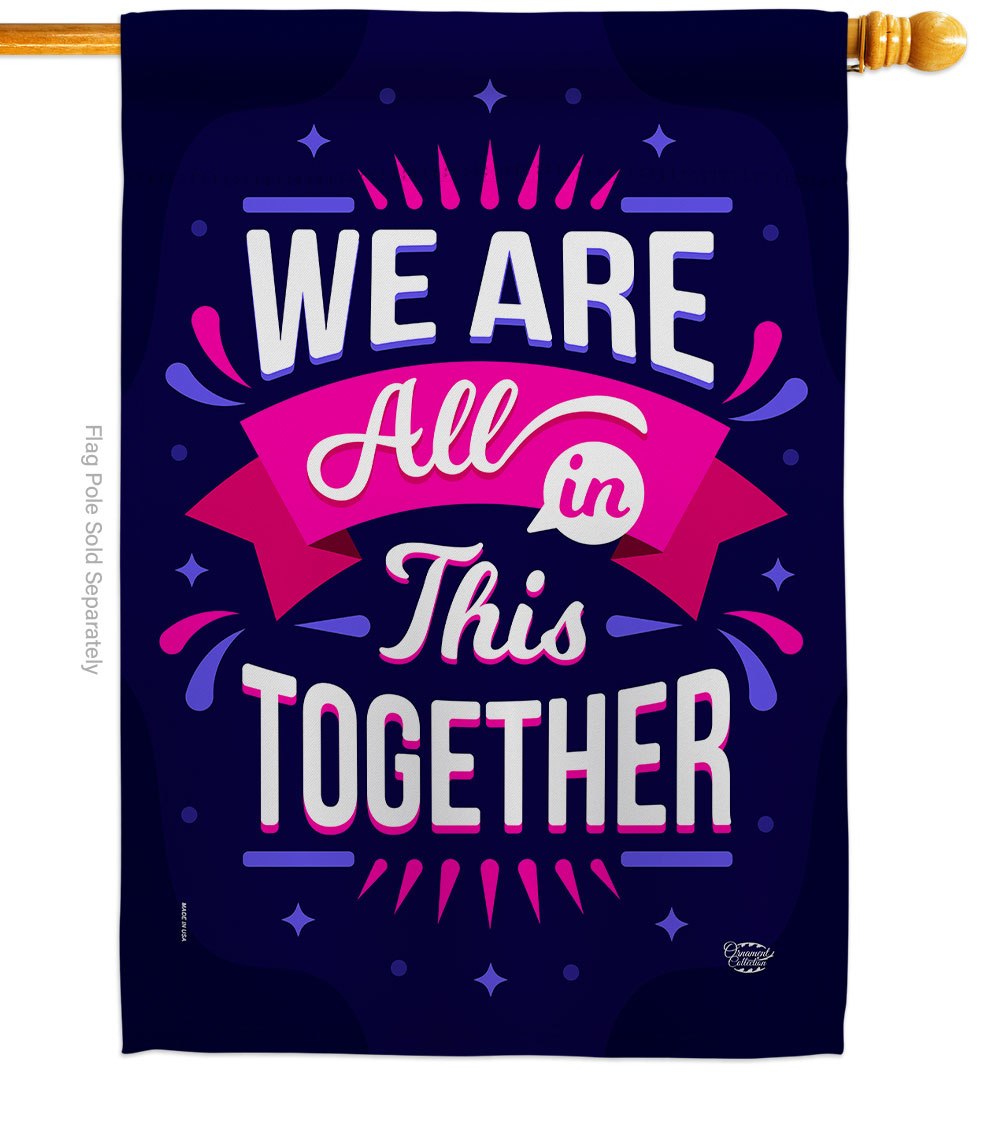 28 x 40 in. All In This Sweet Life Inspirational Double-Sided Decorative Vertical House Flags - Decoration Banner Garden Yard Gift