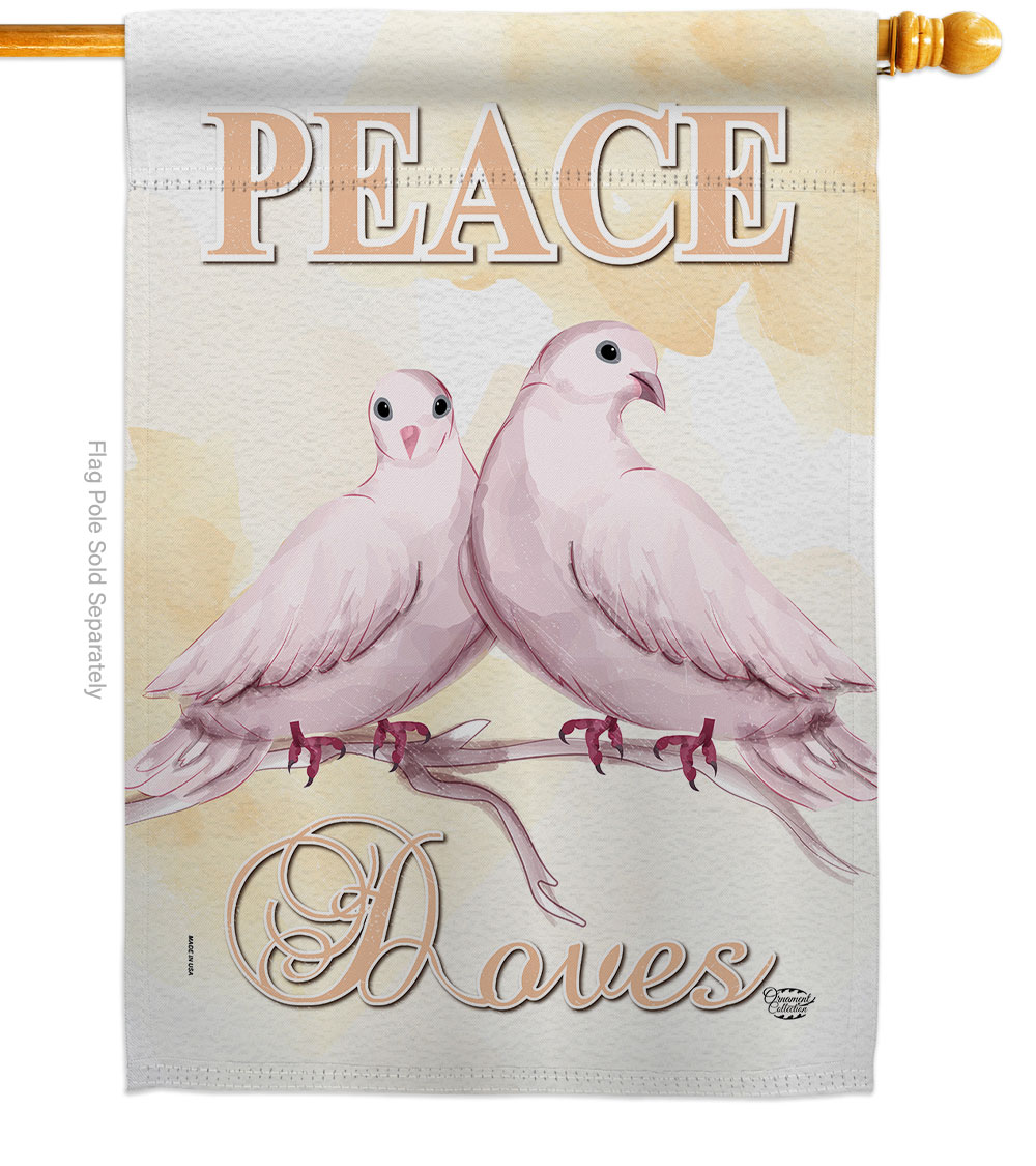 28 x 40 in. Doves Sweet Life Earth Double-Sided Decorative Vertical House Flags - Decoration Banner Garden Yard Gift
