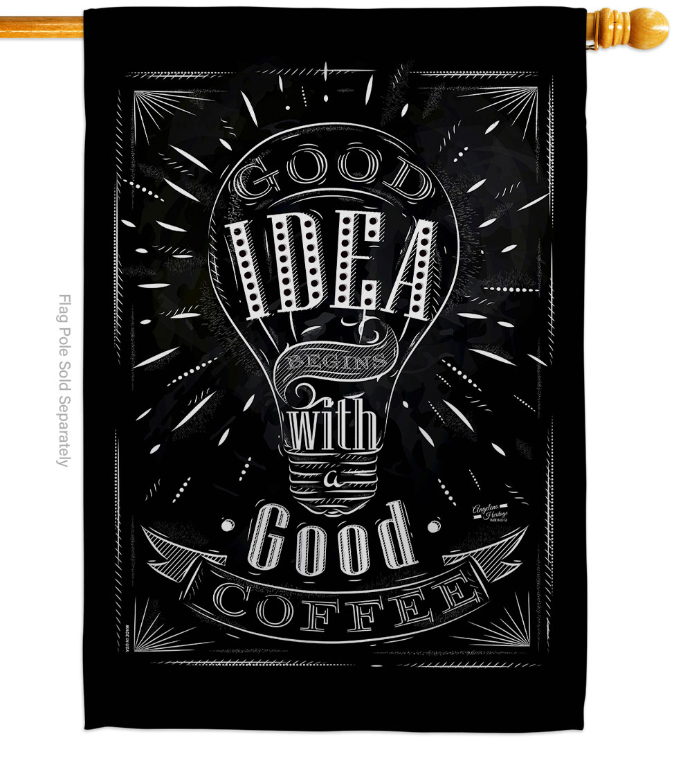 28 x 40 in. Good Idea Sweet Life Expression Double-Sided Decorative Vertical House Flags - Decoration Banner Garden Yard Gift