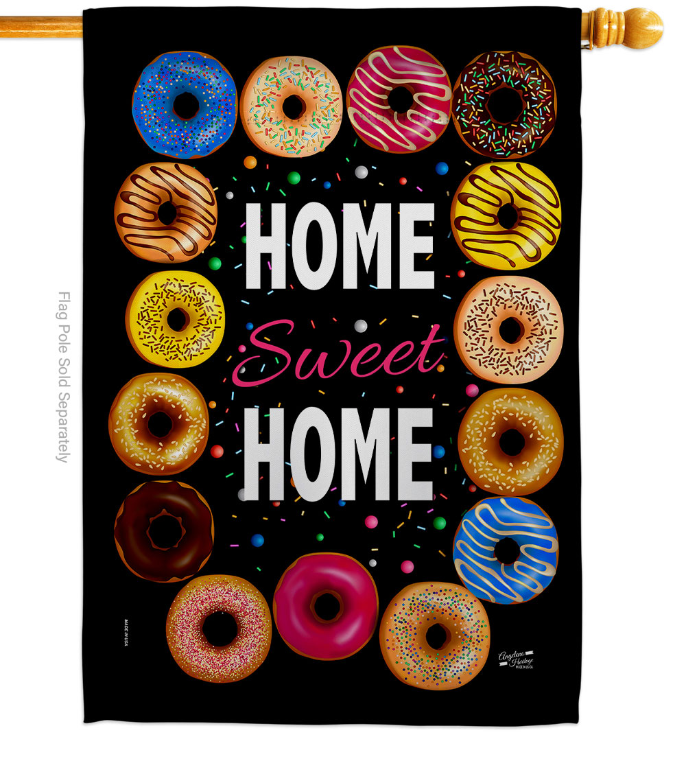 28 x 40 in. Home Sweet Life Double-Sided Decorative Vertical House Flags - Decoration Banner Garden Yard Gift