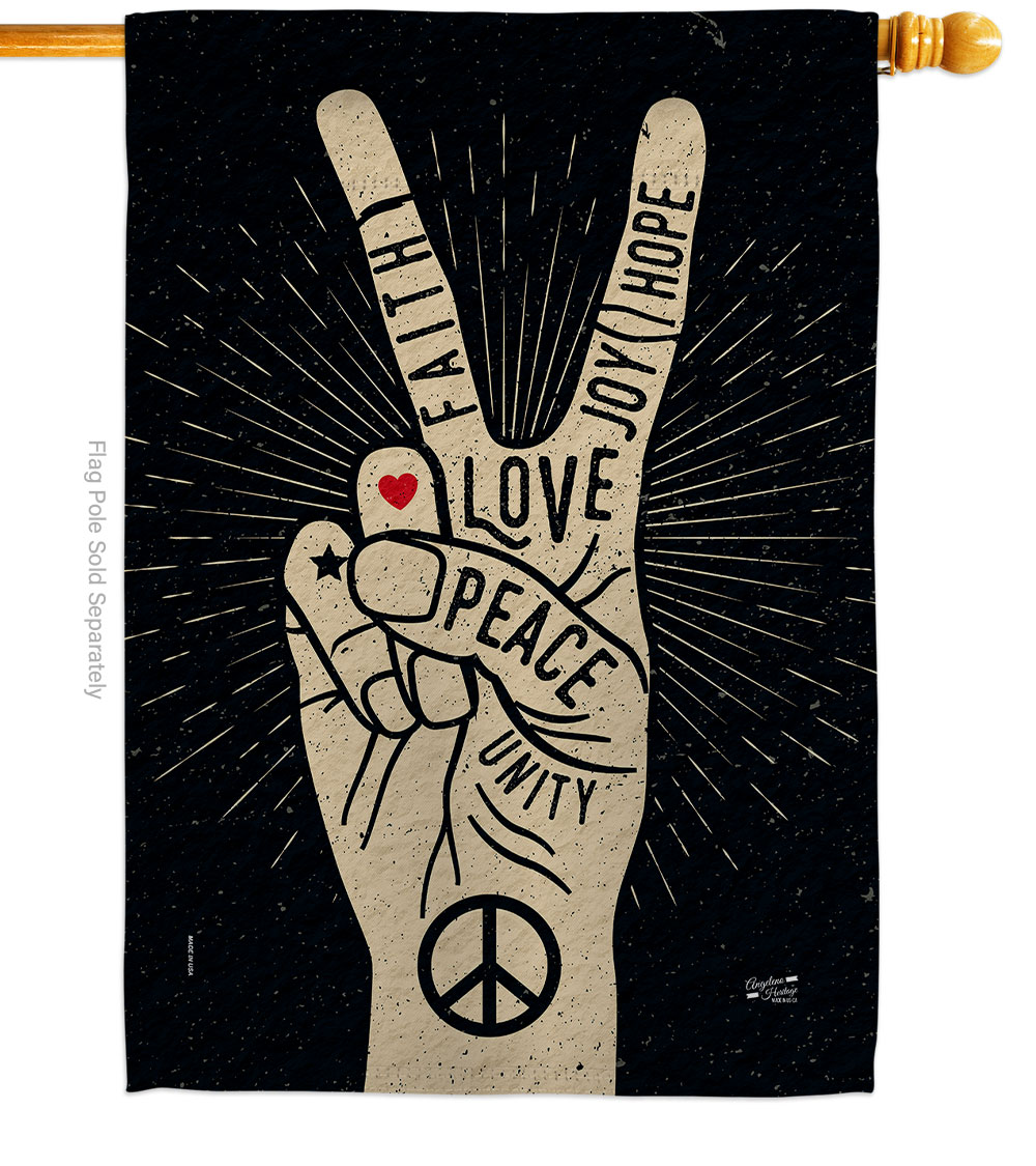 28 x 40 in. Faith Love Joy Sweet Life Expression Double-Sided Decorative Vertical House Flags - Decoration Banner Garden Yard Gift
