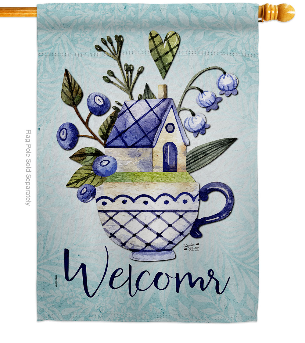 28 x 40 in. Sweet Home Blue Life Double-Sided Decorative Vertical House Flags - Decoration Banner Garden Yard Gift