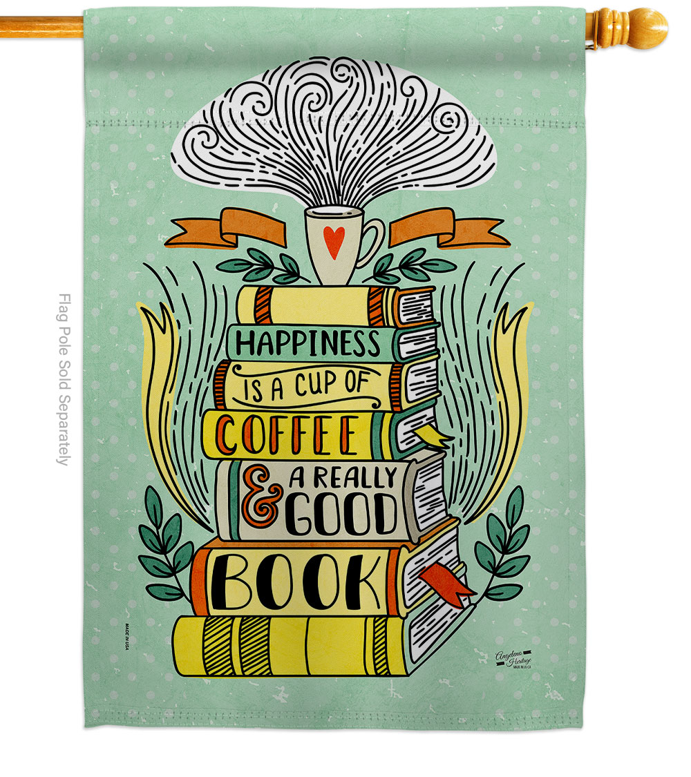 28 x 40 in. Good Book Sweet Life Expression Double-Sided Decorative Vertical House Flags - Decoration Banner Garden Yard Gift