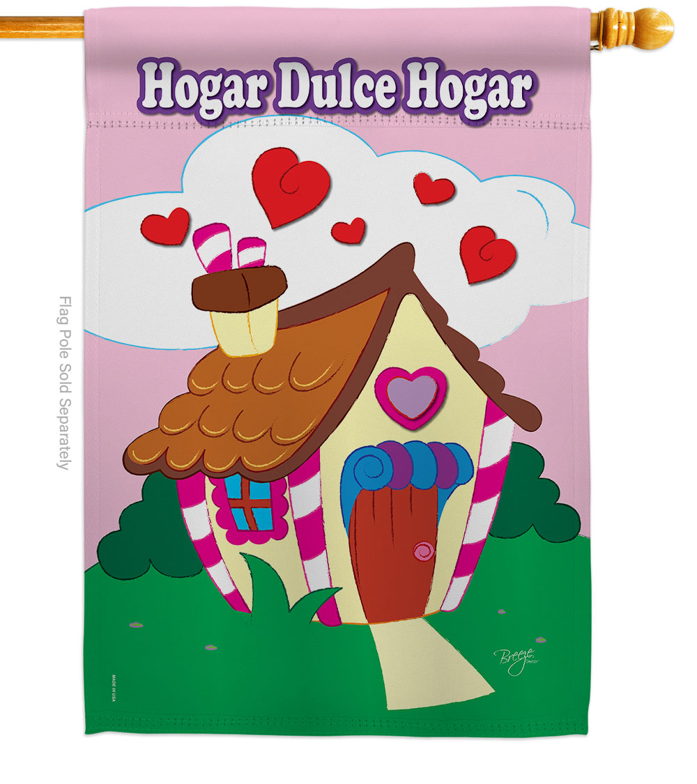 28 x 40 in. Welcome Hogar Dulce Sweet Life Home Double-Sided Decorative Vertical House Flags - Decoration Banner Garden Yard Gift
