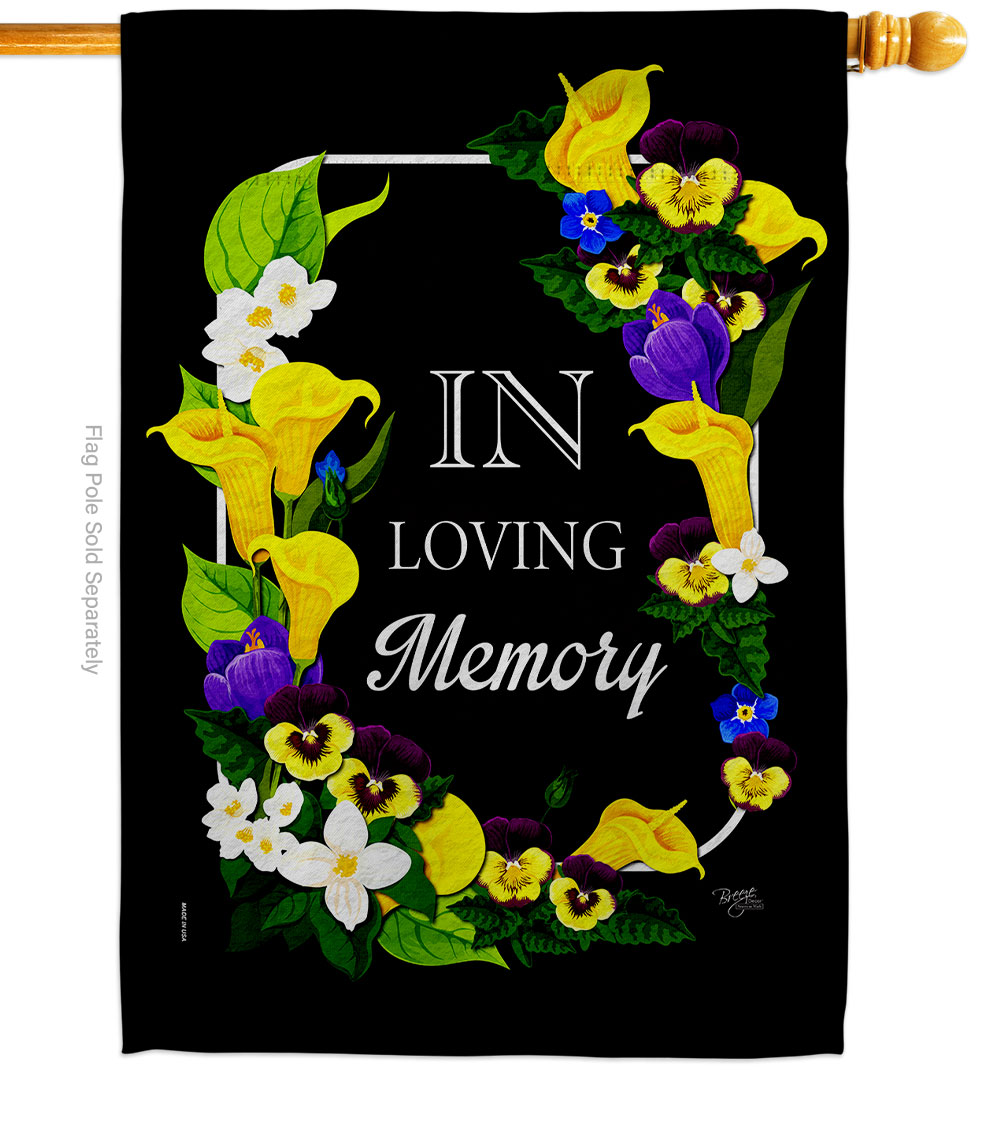 28 x 40 in. Loving Memory Sweet Life Sympathy Double-Sided Decorative Vertical House Flags - Decoration Banner Garden Yard Gift